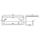  Móc treo giấy vệ sinh có kệ để điện thoại bằng 304 stainless steel Biane - RN9086a 