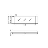  Kệ để đồ phòng tắm treo tường dài 423mm bằng 304 stainless steel Biane - RN9087a 
