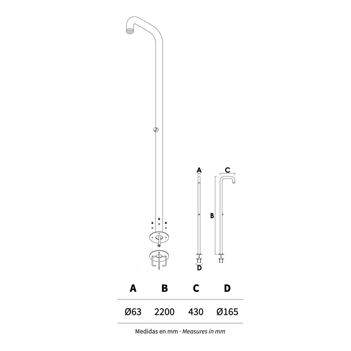  Sen cây ngoài trời nước lạnh bằng AISI 316L stainless steel (chống thời tiết đại dương) - AQA98 
