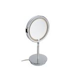  Gương trang điểm để bàn có đèn LED ánh sáng trắng ấm, Ø210mm Windisch - 99624 