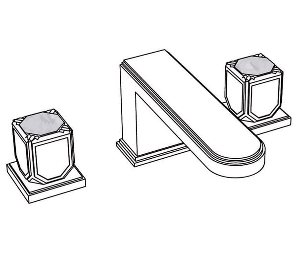  Vòi chậu rửa mặt cổ điển bằng đồng Coco Top Pierre Green Aventurine - 1302 