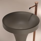  Chậu lavabo chân dài bằng mineral glass composite Silva Shoreline 