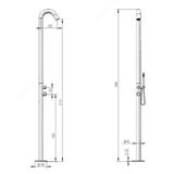  Sen cây ngoài trời có vòi sen cầm tay bằng stainless steel 316L - A1001MS 