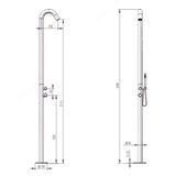  Sen cây ngoài trời có vòi sen cầm tay bằng stainless steel 316L - A1001MB 