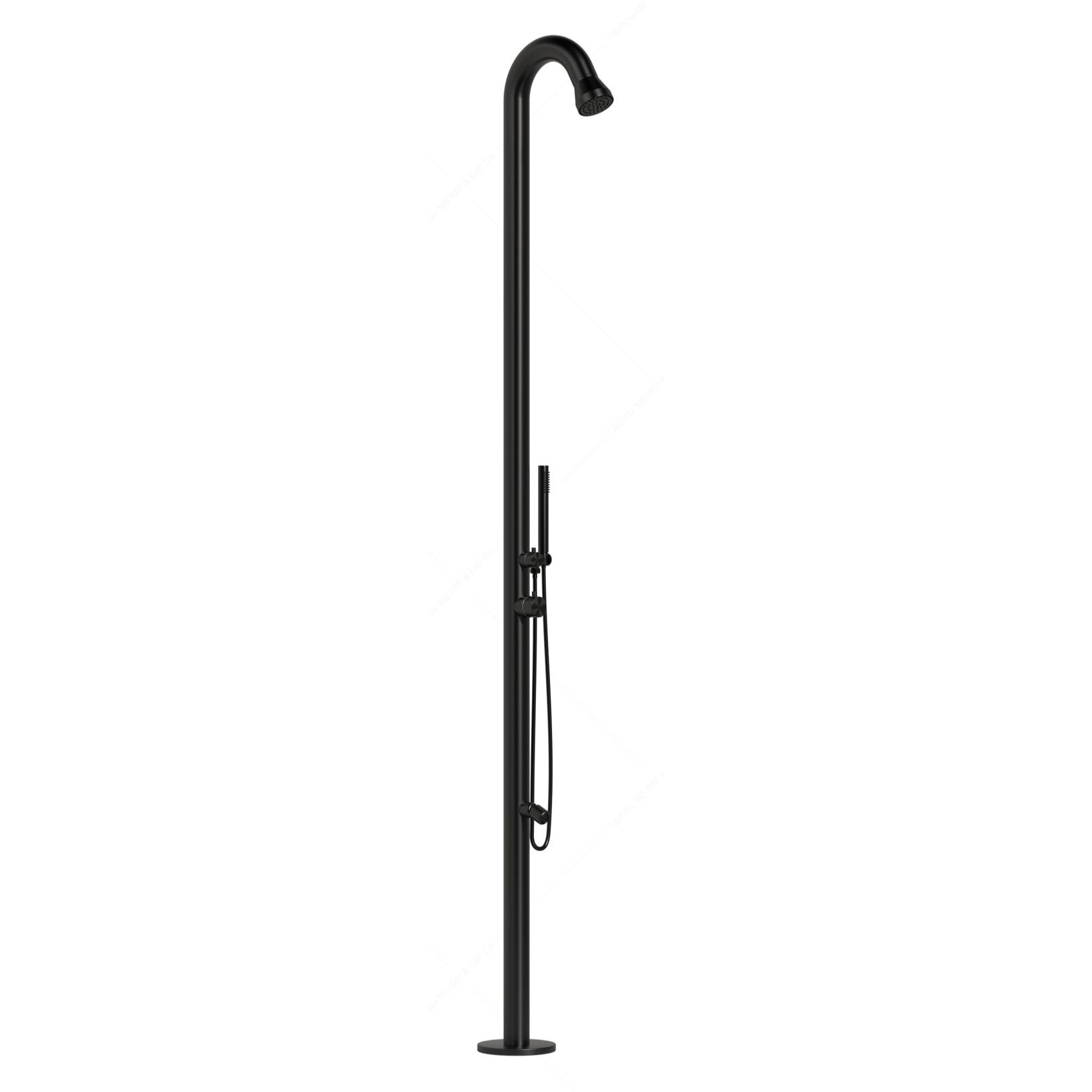  Sen cây ngoài trời có vòi rửa chân và sen cầm tay bằng stainless steel 316L - A1003MS 