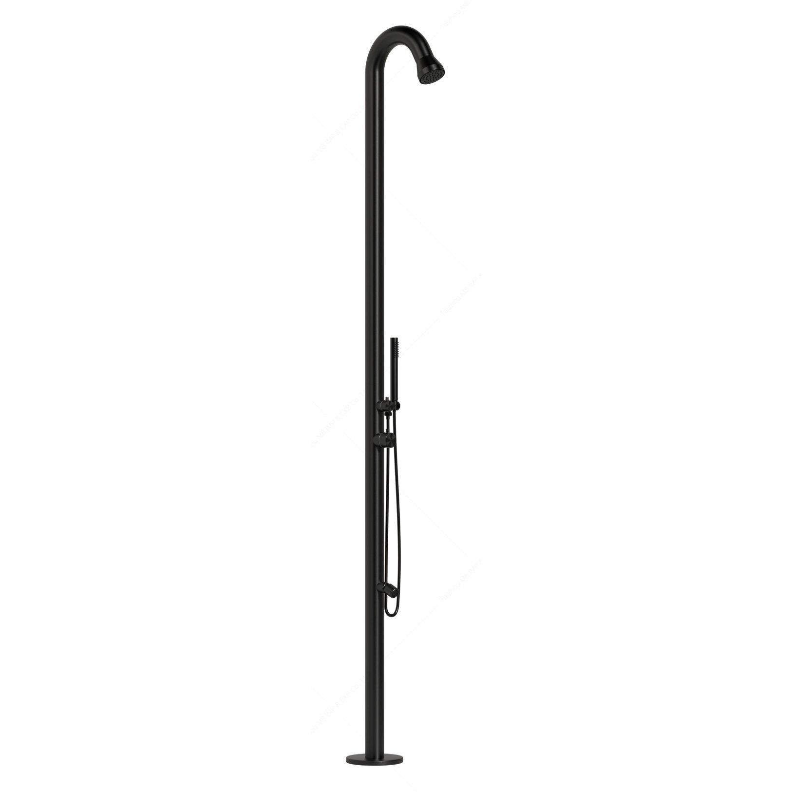  Sen cây ngoài trời có vòi rửa chân và sen cầm tay bằng stainless steel 316L - A1003MB 