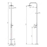  Sen cây ngoài trời có vòi sen cầm tay bằng stainless steel 316L - A1005MB 