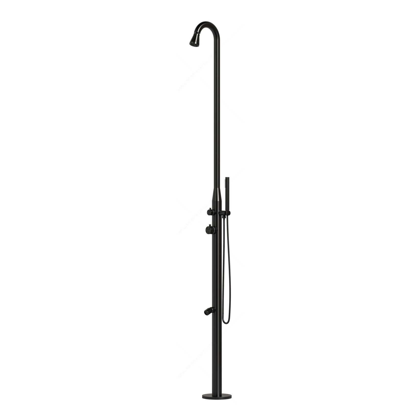  Sen cây ngoài trời có vòi rửa chân và sen cầm tay bằng stainless steel 316L - A1006MB 