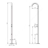  Sen cây ngoài trời có vòi rửa chân bằng stainless steel 316L - A1007MB 