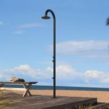  Sen cây ngoài trời bát sen ∅250mm có vòi rửa chân bằng stainless steel 316L - A1007C-MB 