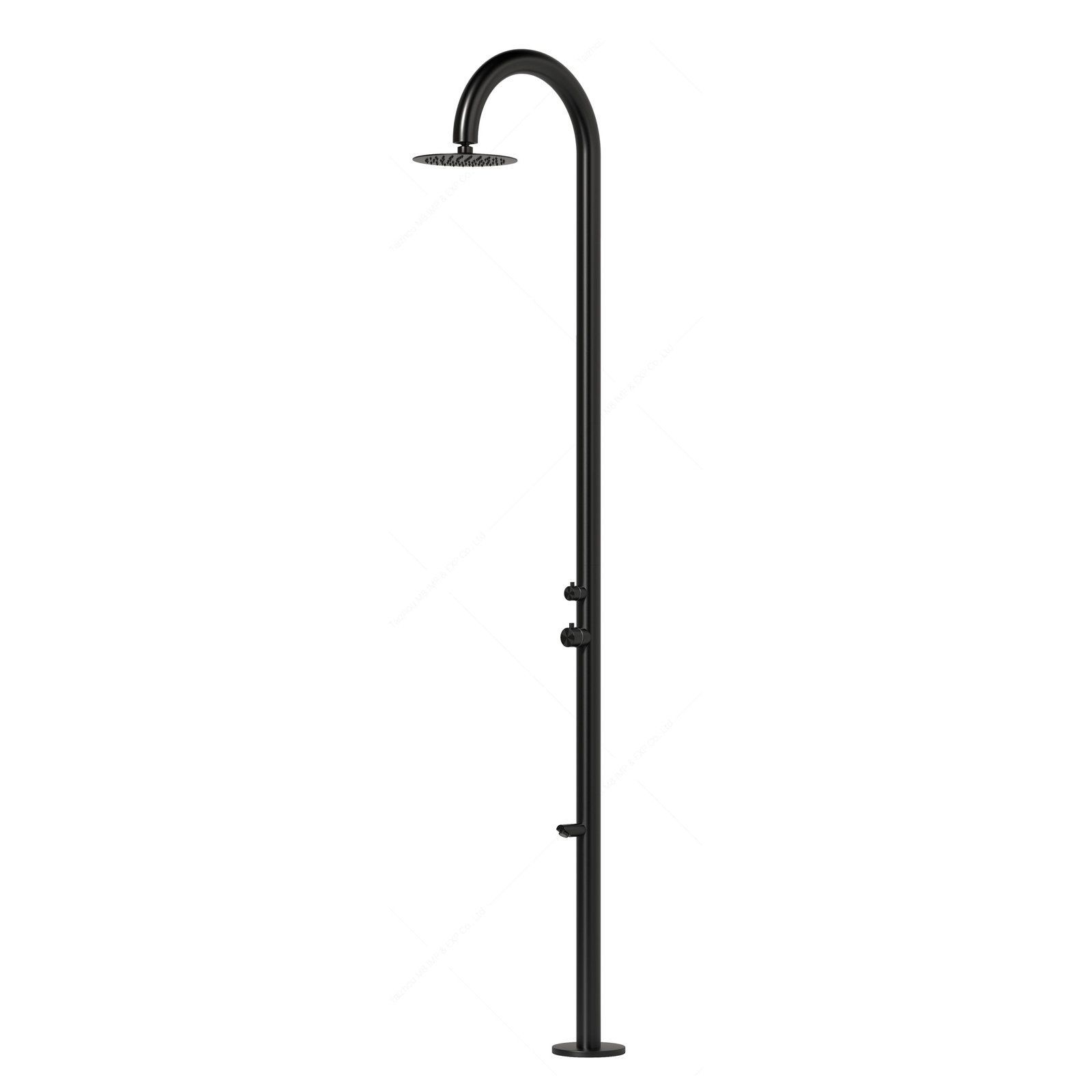  Sen cây ngoài trời bát sen ∅250mm có vòi rửa chân bằng stainless steel 316L - A1007C-MB 