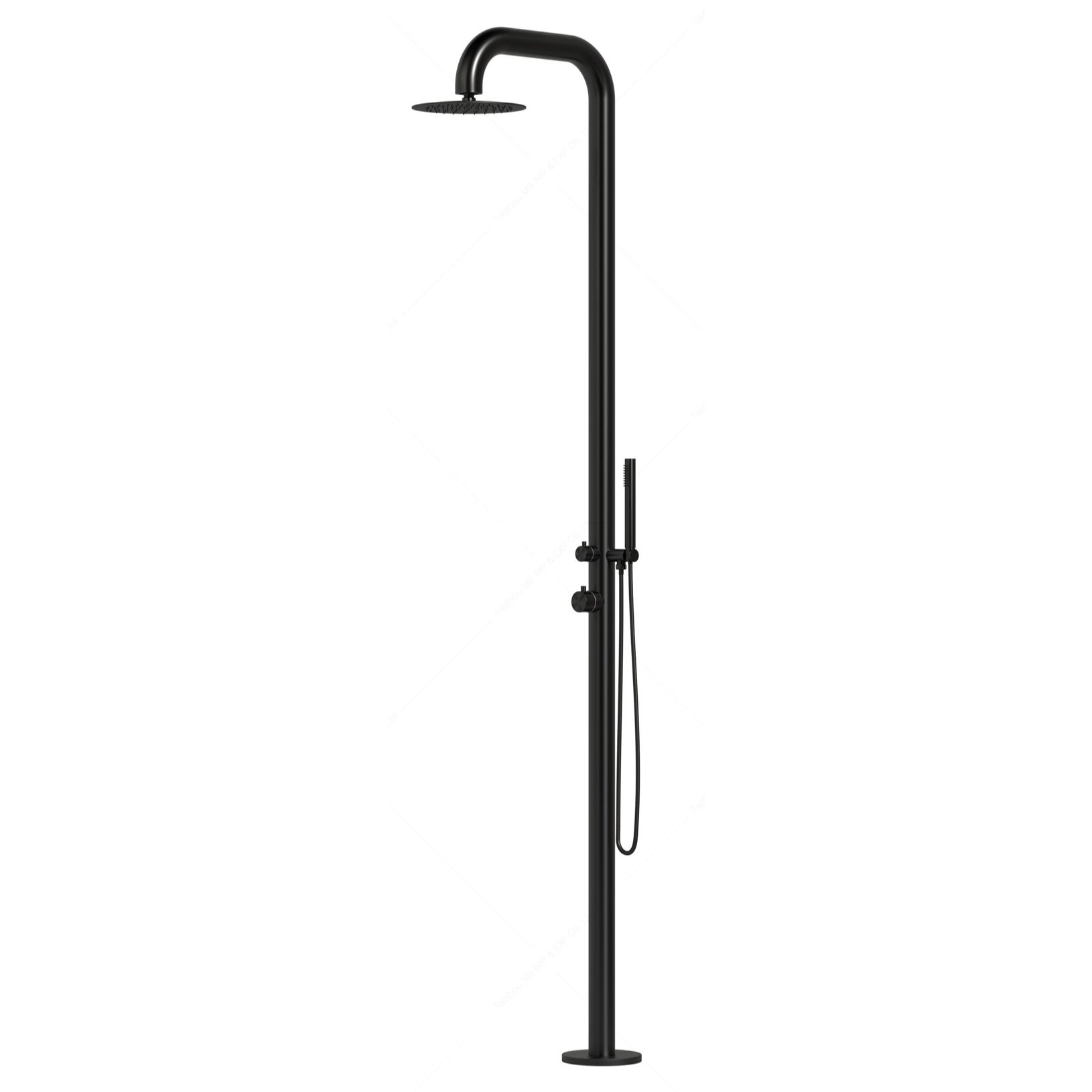  Sen cây ngoài trời bát sen ∅250mm có vòi sen cầm tay bằng stainless steel 316L - A1008MS 