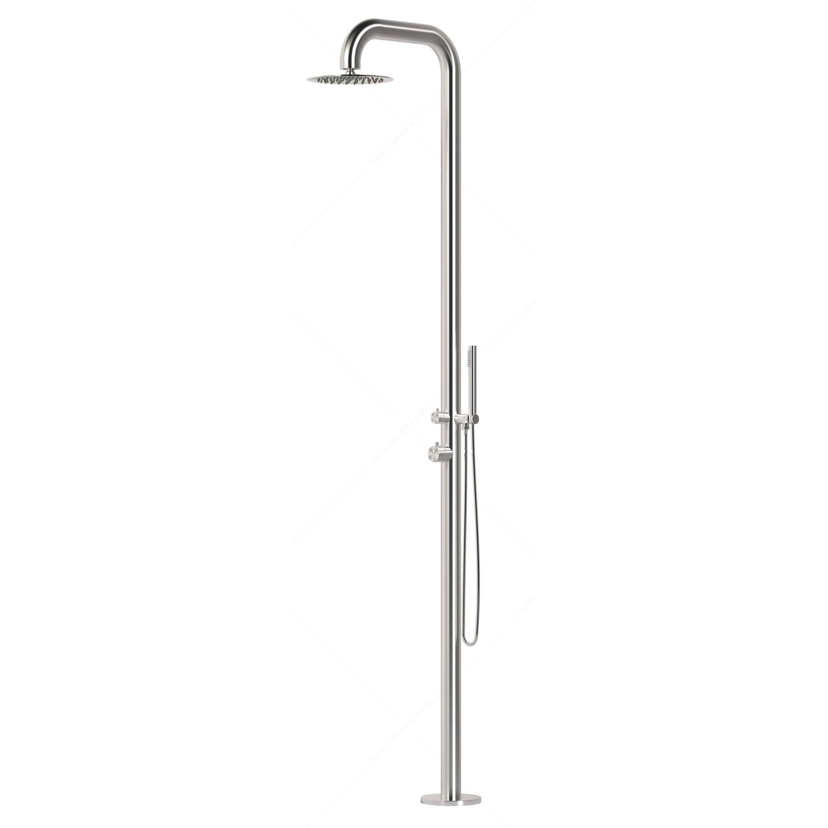  Sen cây ngoài trời bát sen ∅250mm có vòi sen cầm tay bằng stainless steel 316L - A1008MS 