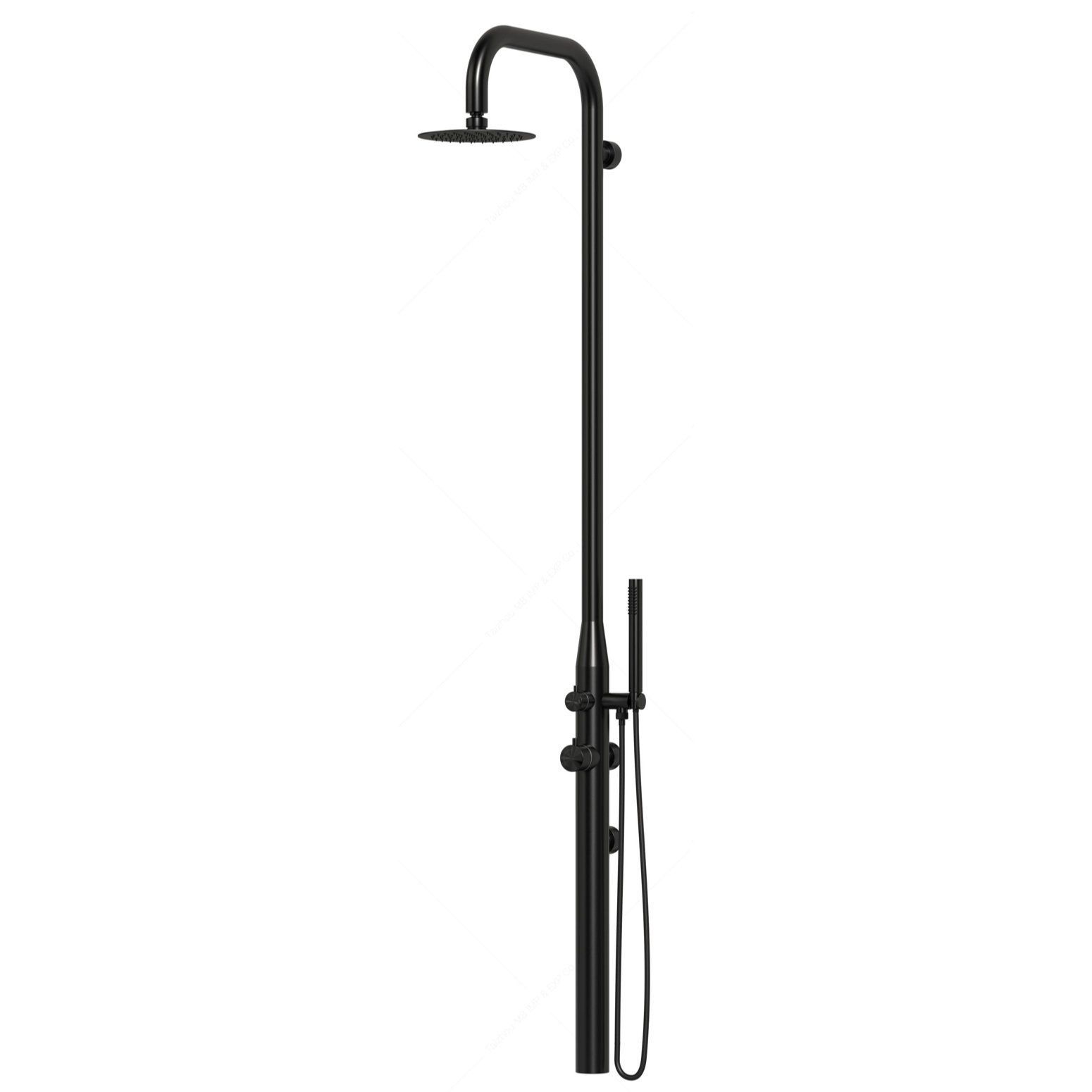  Sen cây ngoài trời gắn tường bát sen ∅200mm có vòi sen cầm tay bằng stainless steel 316L - A1009MB 