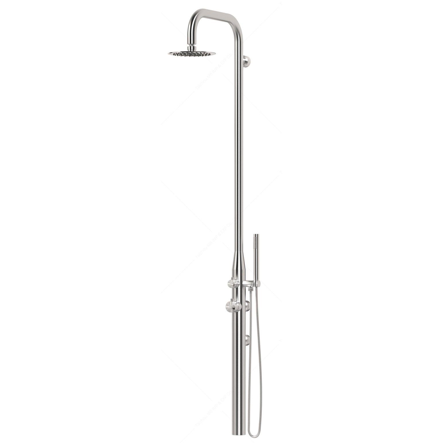  Sen cây ngoài trời gắn tường bát sen ∅200mm có vòi sen cầm tay bằng stainless steel 316L - A1009MS 