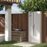  Sen cây ngoài trời gắn tường bát sen ∅200mm có vòi sen cầm tay bằng stainless steel 316L - A1009MS 