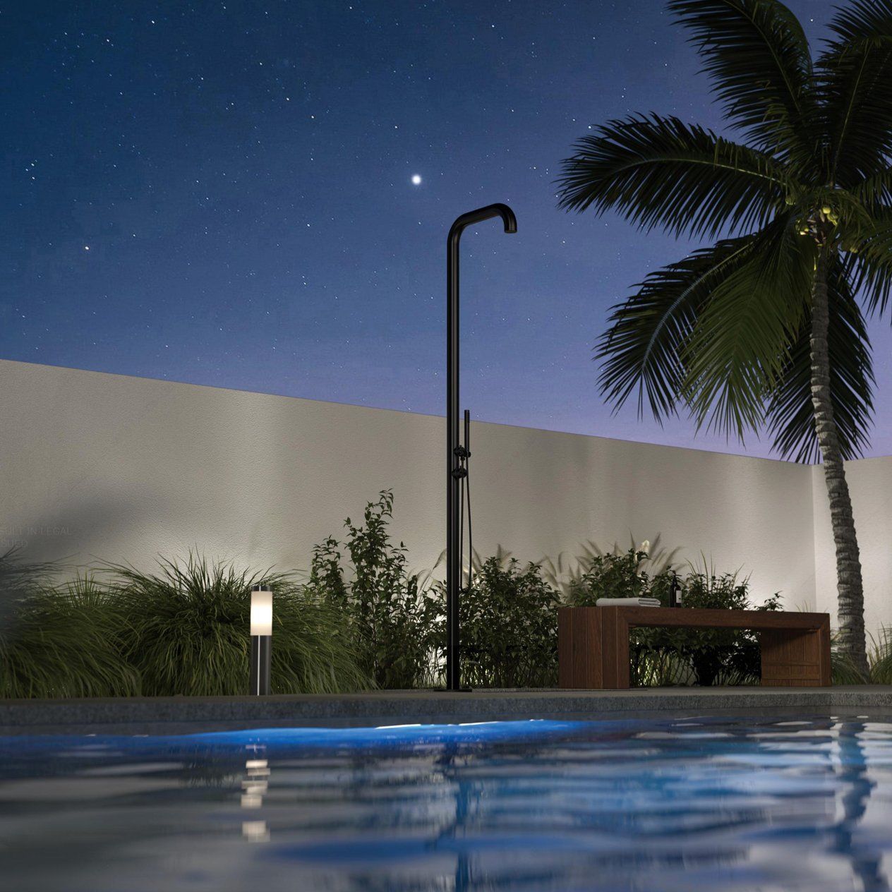  Sen cây ngoài trời có vòi sen cầm tay bằng stainless steel 316L - A1013MB 