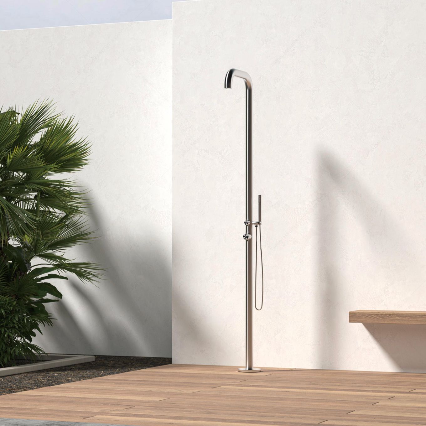  Sen cây ngoài trời có vòi sen cầm tay bằng stainless steel 316L - A1013MS 