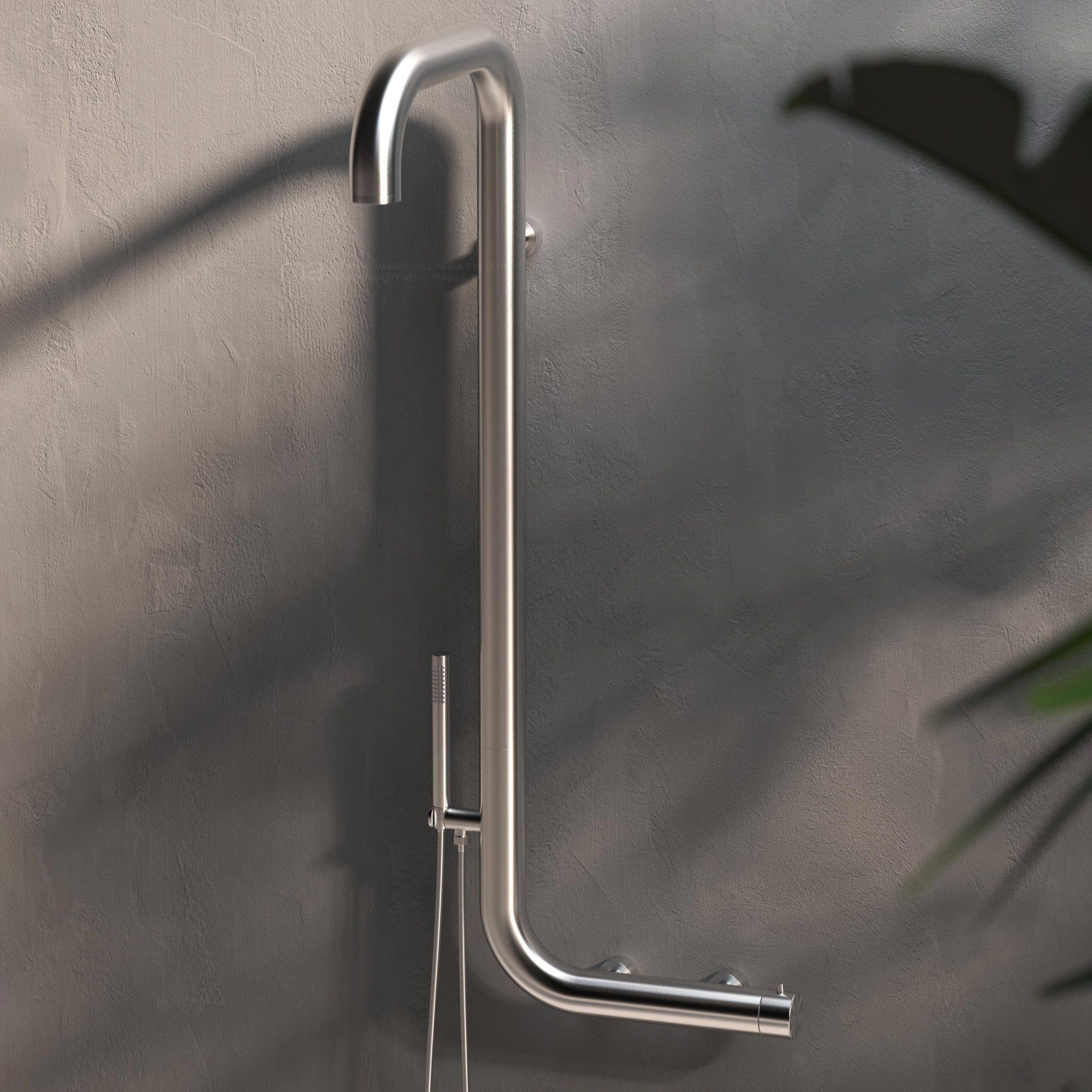  Sen cây ngoài trời gắn tường có vòi sen cầm tay bằng stainless steel 316L - A1015MB 