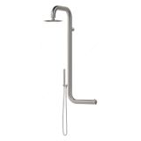  Sen cây ngoài trời gắn tường bát sen ∅200mm có vòi sen cầm tay bằng stainless steel 316L - A1015C-MB 