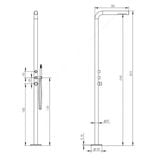  Sen cây ngoài trời có vòi sen cầm tay bằng stainless steel 316L - A1016MS 