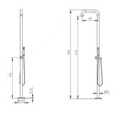  Sen cây ngoài trời có vòi sen cầm tay bằng stainless steel 316L - A1017MS 