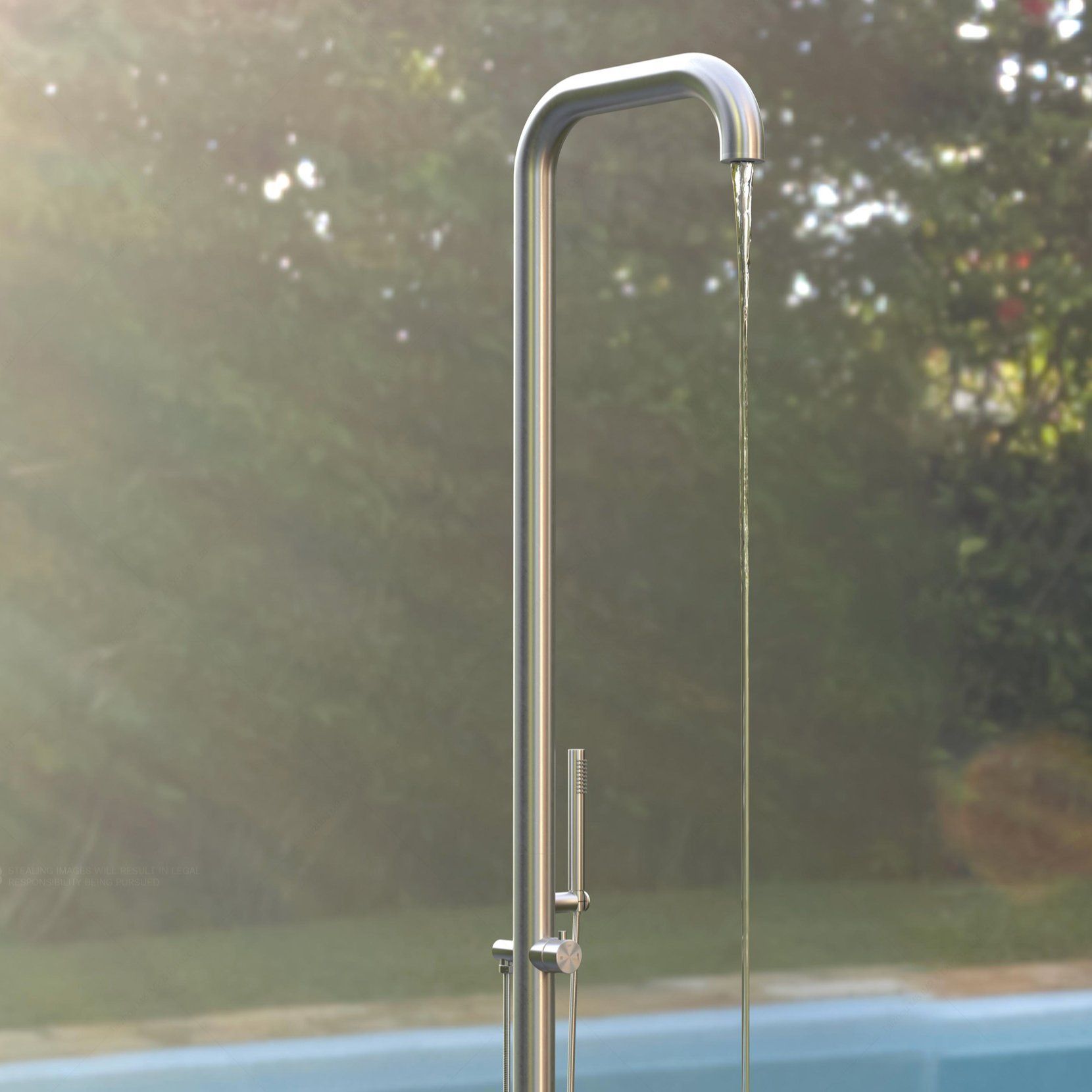  Sen cây ngoài trời có vòi sen cầm tay bằng stainless steel 316L - A1017MB 