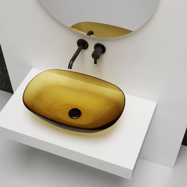  Chậu lavabo đặt bàn trong suốt - A107T 