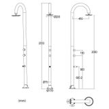  Sen cây ngoài trời với vòi rửa chân - LABL 