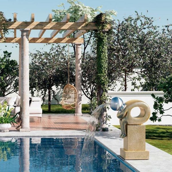  Thác nước fantasy hồ bơi ngoài trời bằng AISI 316L stainless steel & sợi thủy tinh - AQA-AF15 