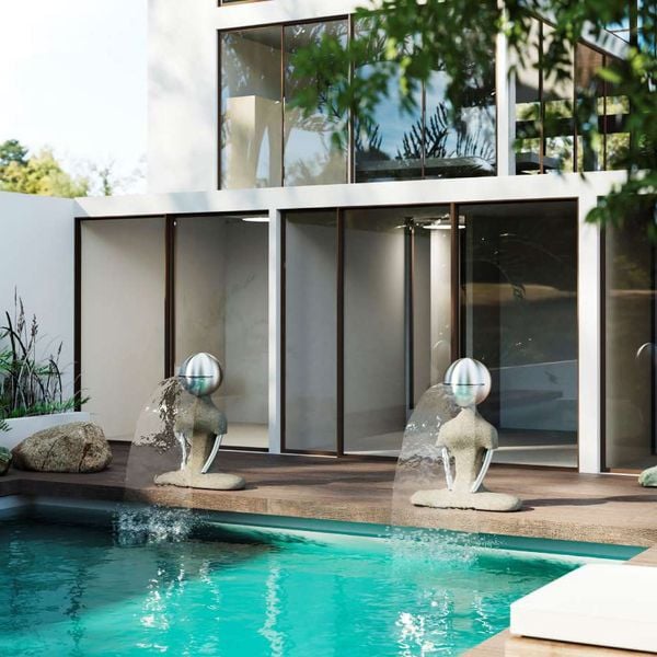  Thác nước fantasy hồ bơi ngoài trời bằng AISI 316L stainless steel & sợi thủy tinh - AQA-AF211 