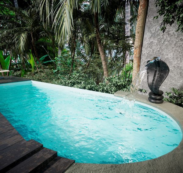  Thác nước fantasy hồ bơi ngoài trời bằng AISI 316L stainless steel & sợi thủy tinh - AQA-AF26 