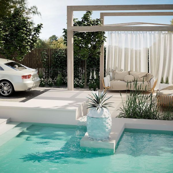  Thác nước fantasy hồ bơi ngoài trời bằng AISI 316L stainless steel & sợi thủy tinh - AQA-AF28 