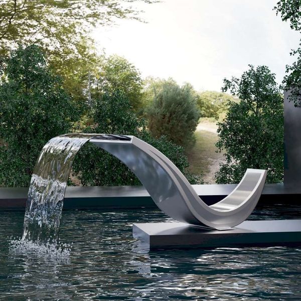  Thác nước fantasy hồ bơi ngoài trời bằng AISI 316L stainless steel - AQA-AF3 