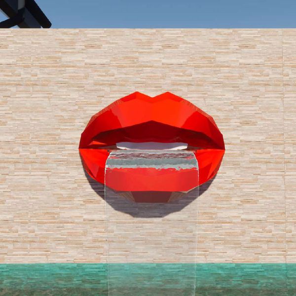  Thác nước fantasy hồ bơi gắn tường ngoài trời bằng AISI 316L stainless steel & sợi thủy tinh - AQA-AF5 