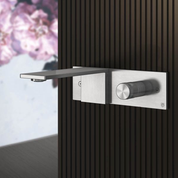  Vòi chậu lavabo gắn tường dài 205mm bằng stainless steel Aico - AIN18 