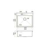  Chậu rửa chén bát stainless steel 1 hố AKSM59 