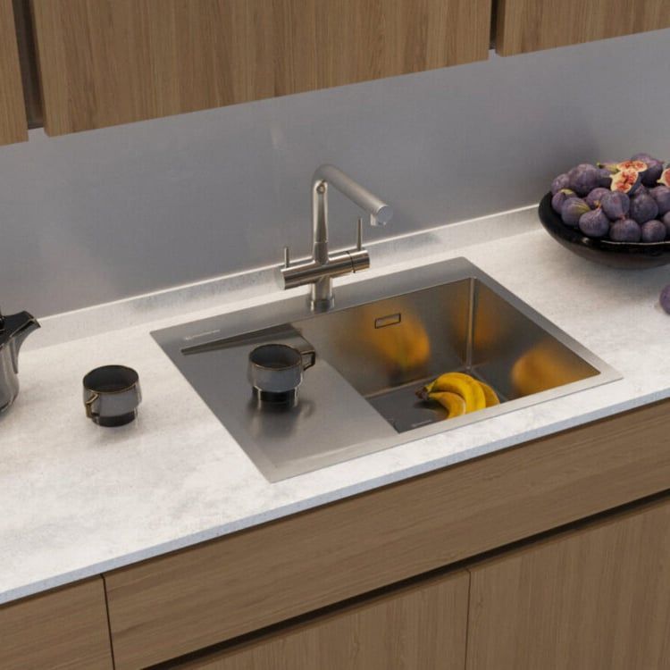 Chậu rửa chén bát stainless steel 1 hố AKSM65R 