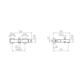  Vòi bồn tắm gắn tường với vòi sen cầm tay bằng đồng Minimè - ALE22 