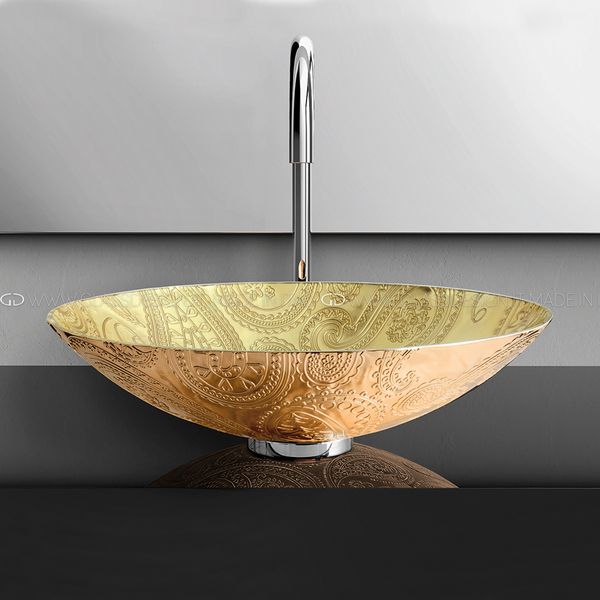  Chậu Lavabo Arabesque Lux Rose Gold / Chrome 