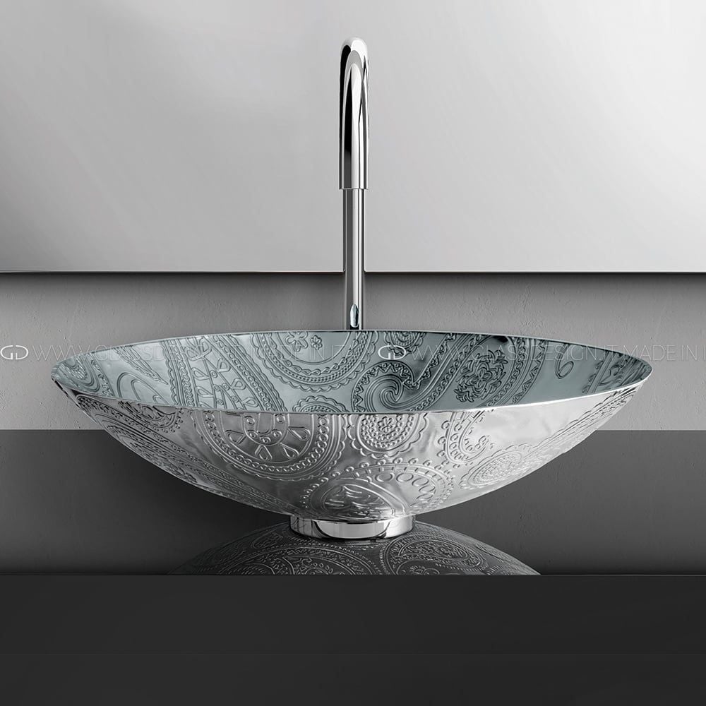  Chậu Lavabo Arabesque Lux Silver / Chrome 