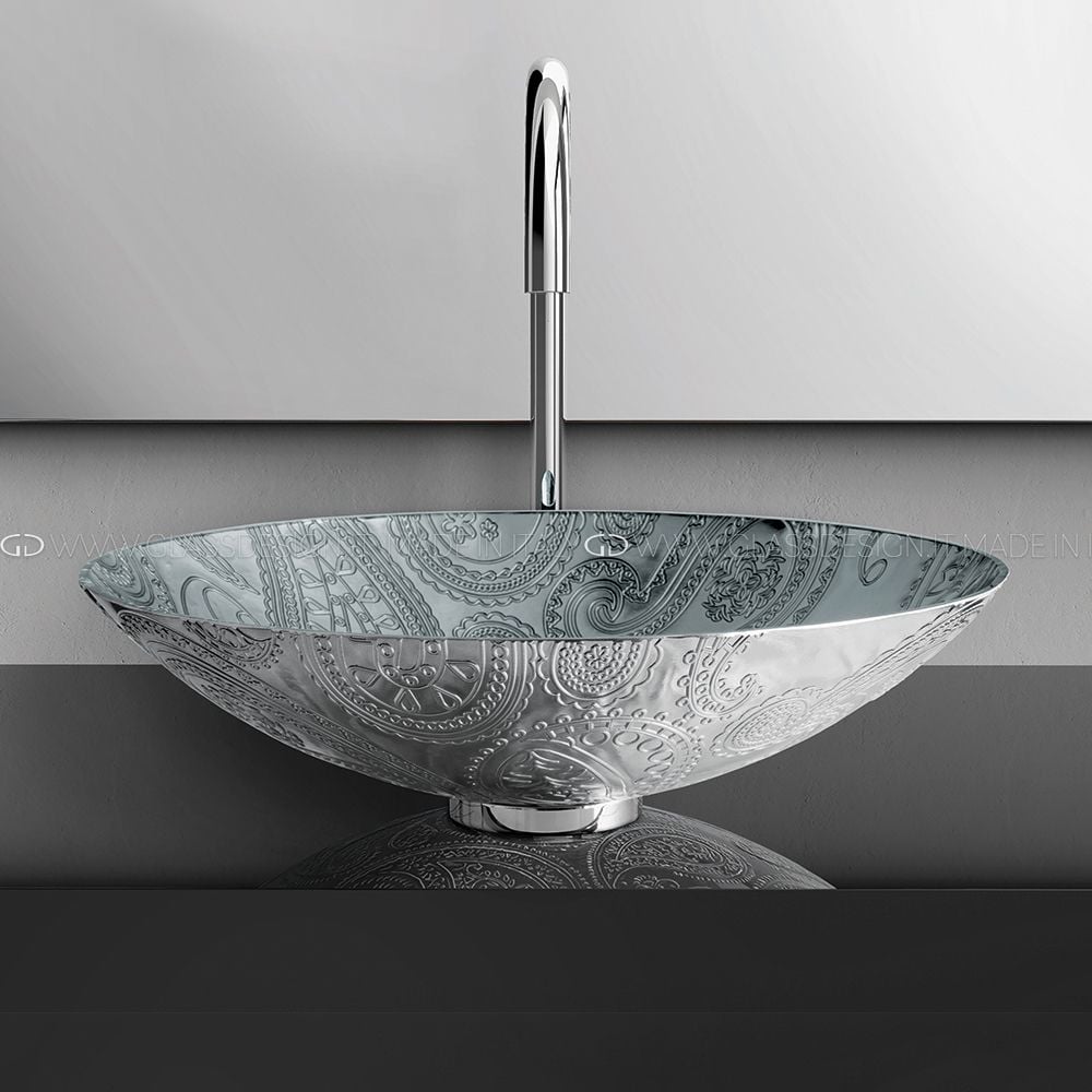  Chậu Lavabo Arabesque Lux Silver / Chrome 