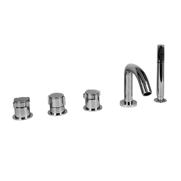  Vòi bồn tắm 5 lỗ có vòi sen cầm tay bằng đồng Aster - 3256TR-308 