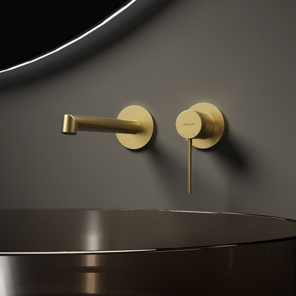  Vòi chậu lavabo gắn tường bằng đồng The Ring - AU68096 