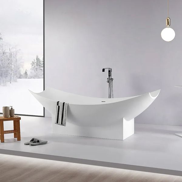  Bồn tắm nguyệt võng dài 2000mm bằng solid surface - B099 