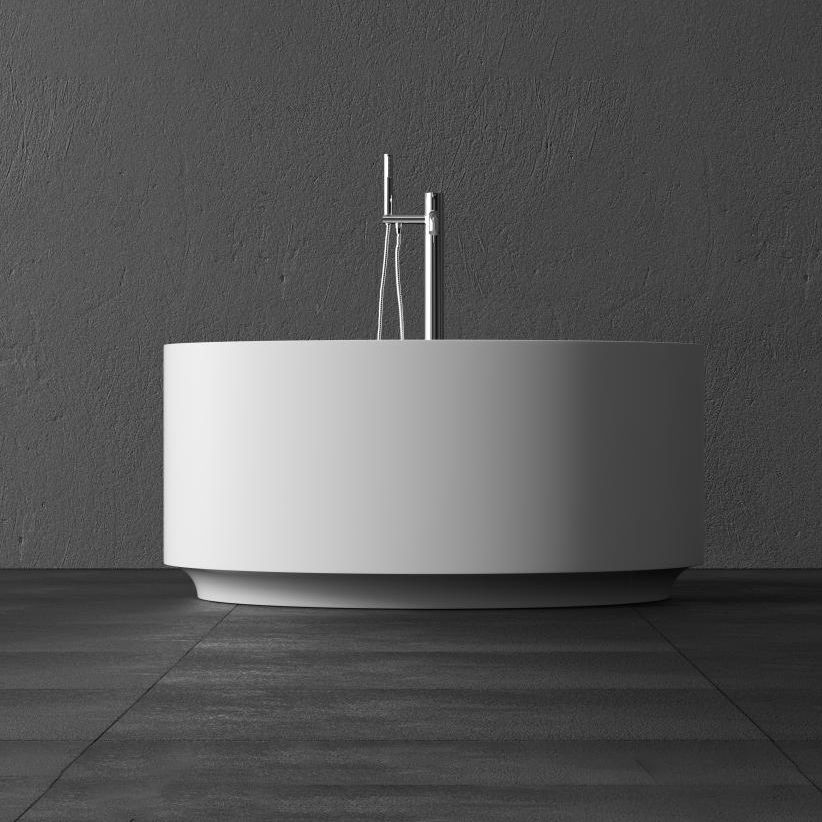  Bồn tắm tròn Ø1150mm bằng solid surface - B118 