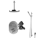  Vòi sen với bát sen Ø200mm điều chỉnh nhiệt độ gắn trần bằng đồng Bamboo - BAM-CSHOWER1 