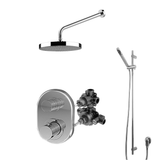  Vòi sen với bát sen Ø200mm điều chỉnh nhiệt độ gắn tường bằng đồng Bamboo - BAM-WSHOWER1 