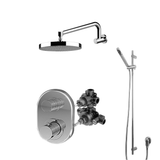  Vòi sen với bát sen Ø200mm điều chỉnh nhiệt độ gắn tường bằng đồng Bamboo - BAM-WSHOWER2 