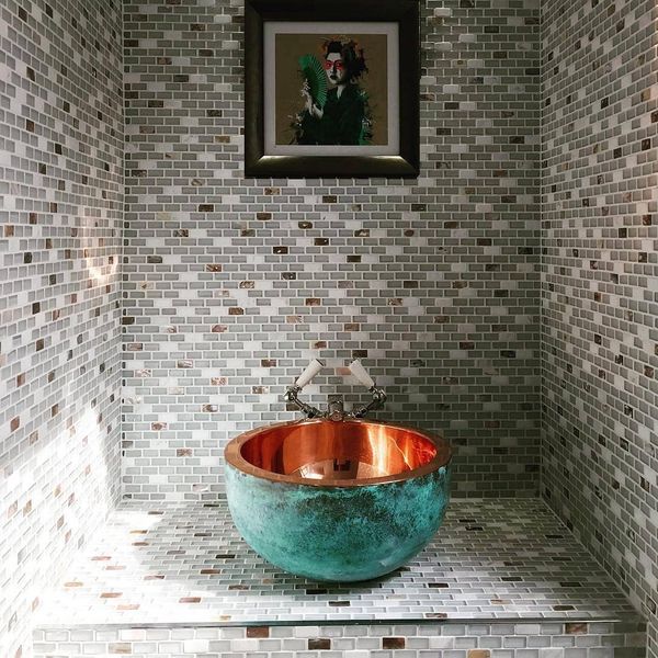  Chậu Lavabo Bằng Đồng Perosa 360 Verdigris Copper 
